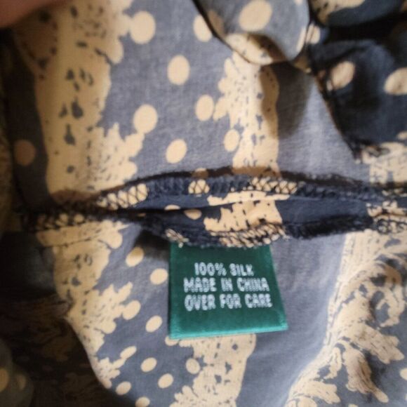 Women's 100% Silk Size XXL Short Sleeve Top Shirt SBC474 - Picture 3 of 4